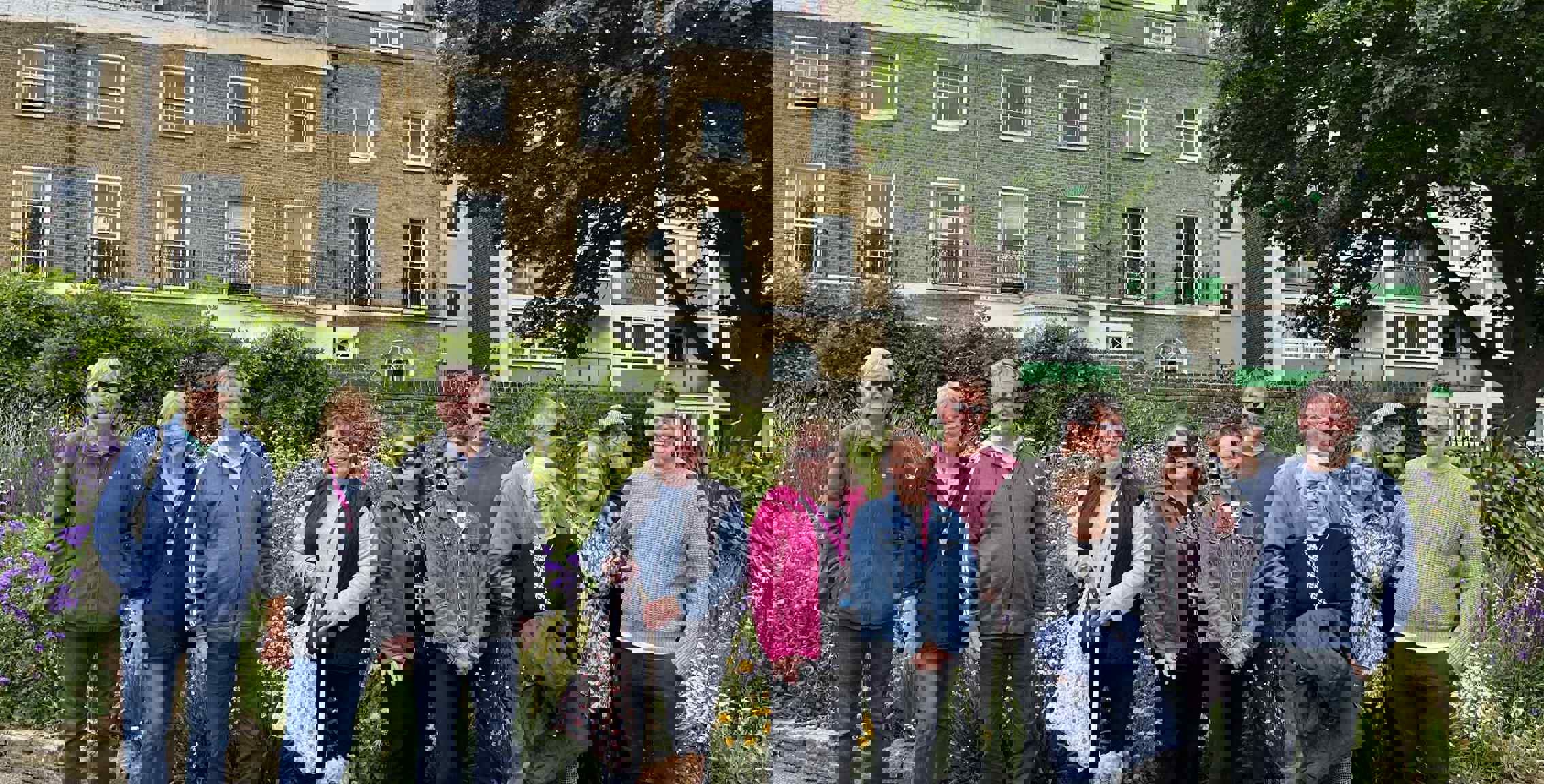 People in a urban park