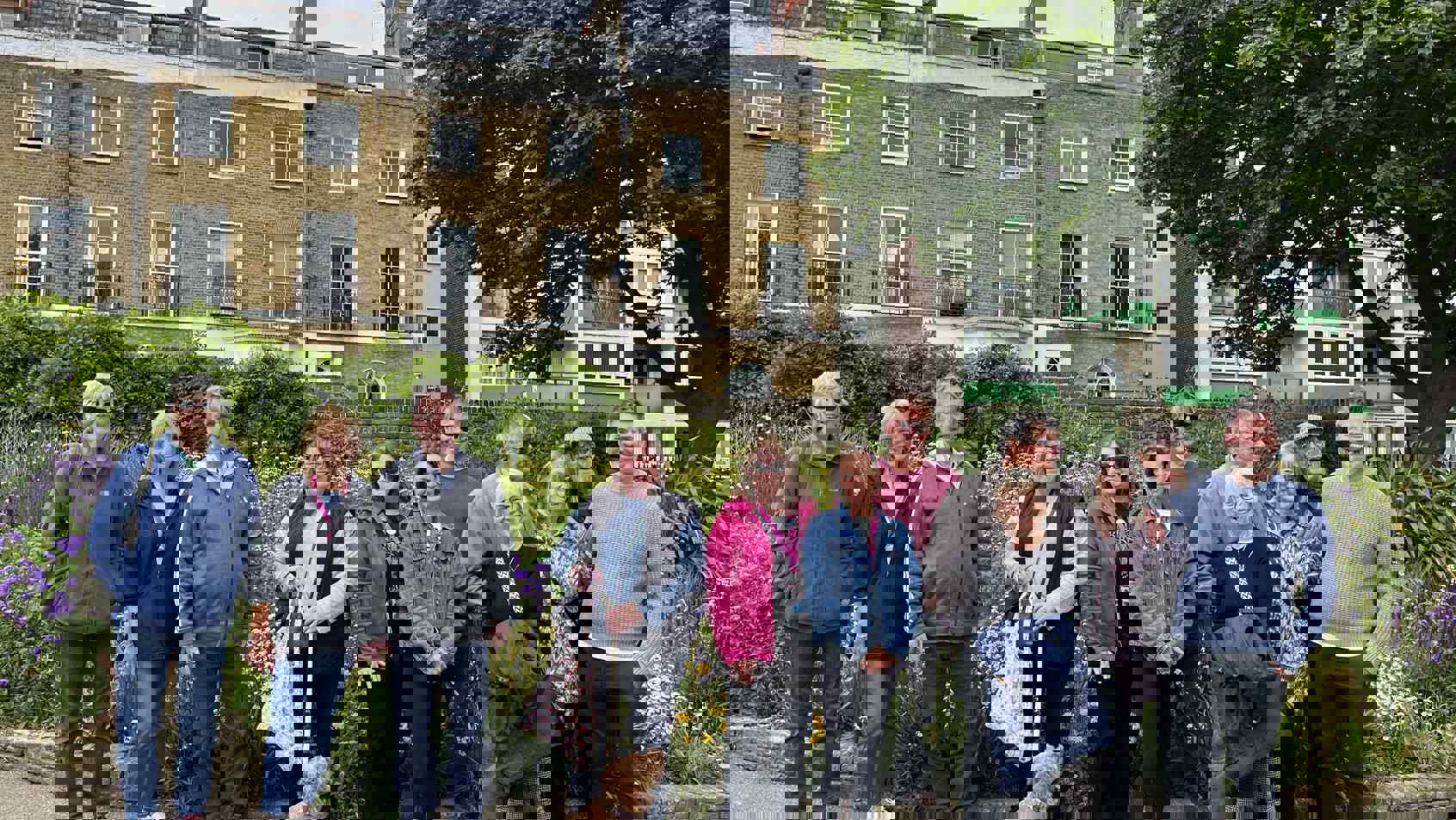 Group of elderly people cheersing